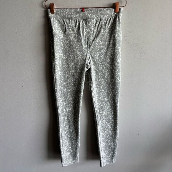Spanx Womens Speckled Ankle Two Back Front Pocket Leggings Gray Size Medium - Picture 1 of 12